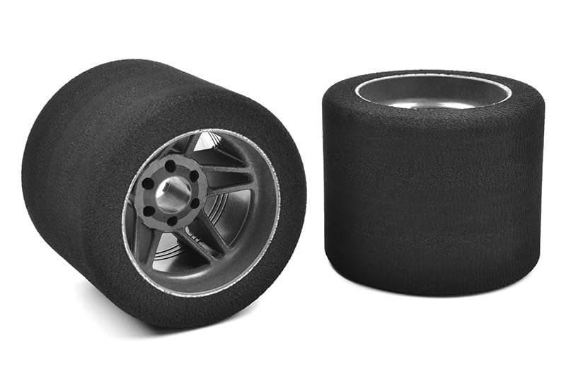 Corally 14719-37 Attack Foam Tires 1/8 Track 37 Shore Rear 76mm Carbon Rims