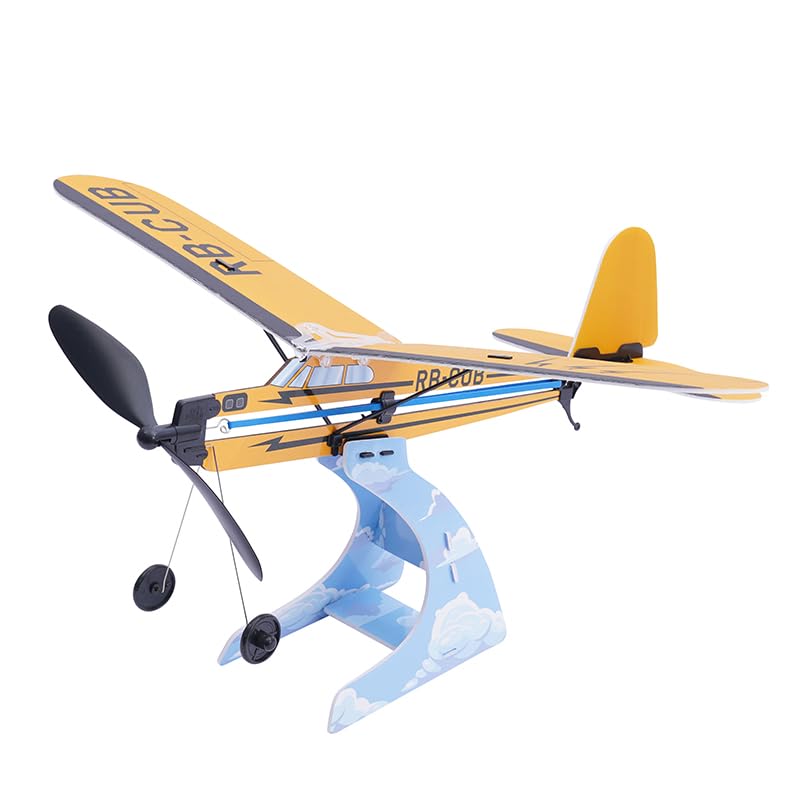 PlaySTEM XP04202C Rubber Band Airplane Science - J-3 Cub