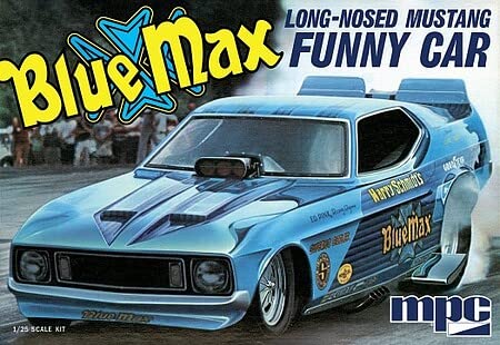 MPC 930 1/25 Scale Blue Max Long-Nosed Mustang Funny Car Plastic Model Kit