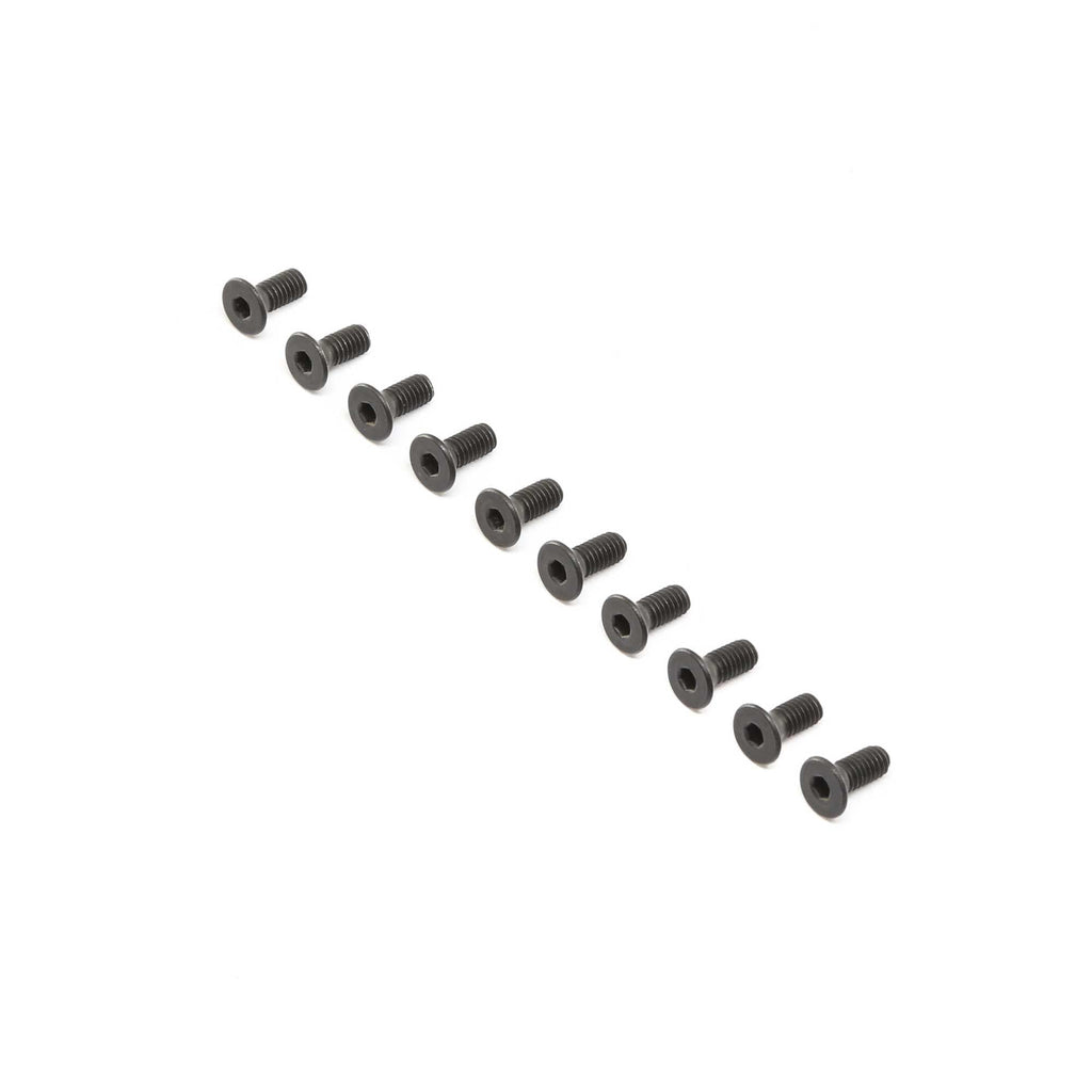 Losi LOS255016 Flat Head Screws, Stl, BO, M4 x 10mm (10)