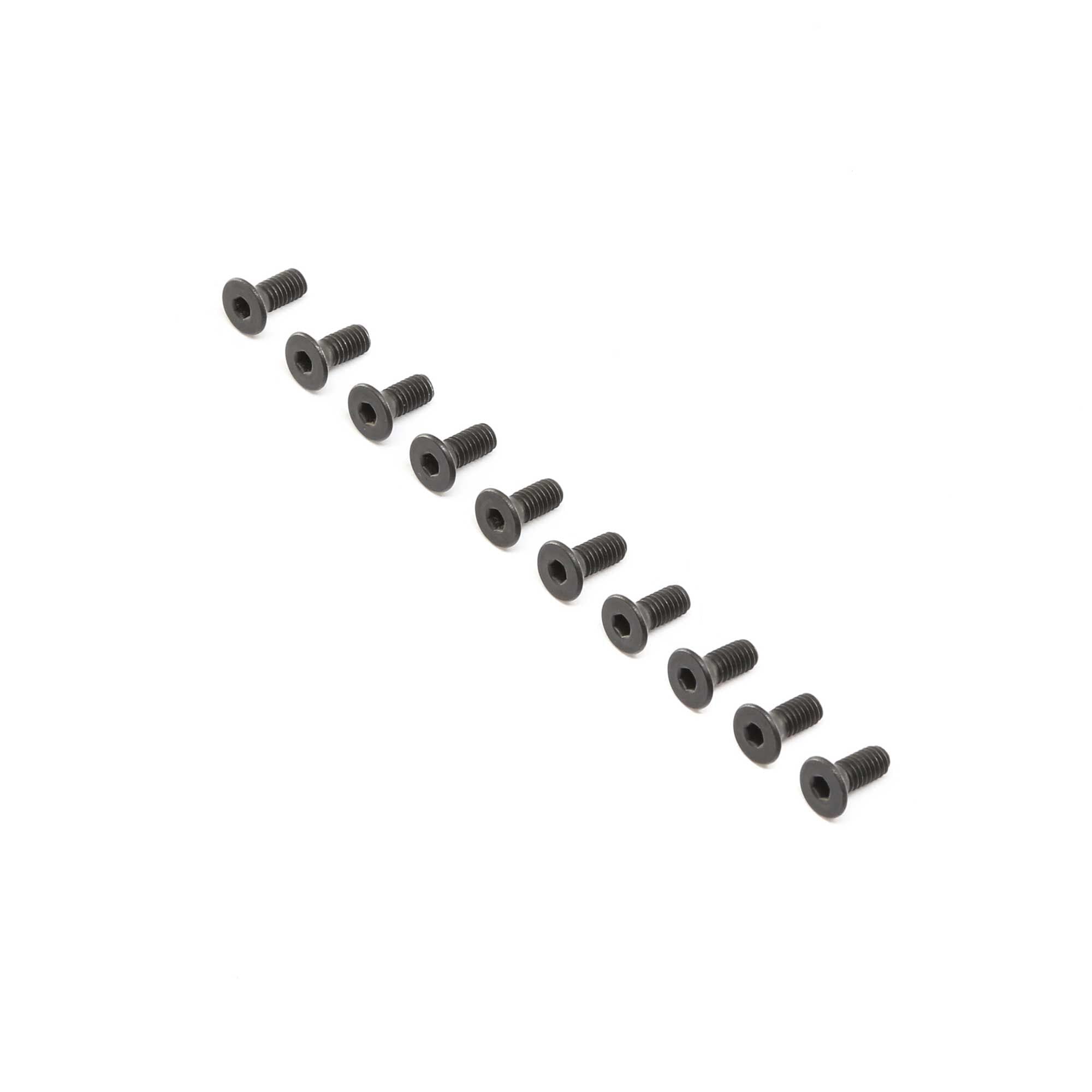 Losi LOS255016 Flat Head Screws, Stl, BO, M4 x 10mm (10)