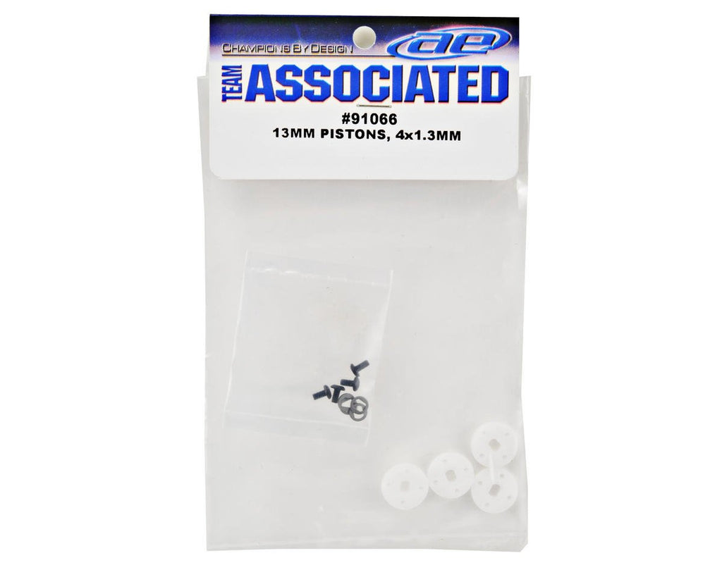 Team Associated 91066 Pistons (4) 4x1.3mm: for 13mm Shocks