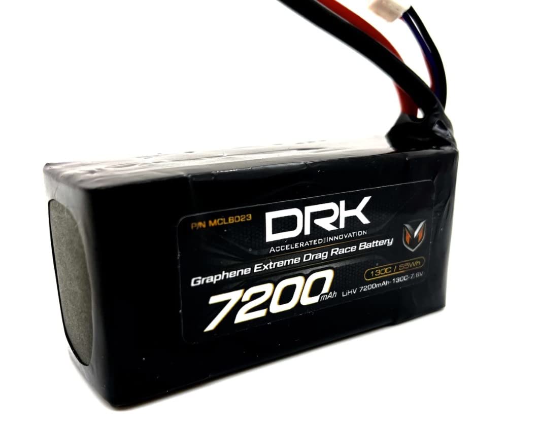 Maclan Racing MCL6023 DRK 7200mAh 130C 7.6V Graphene Extreme Drag Race Battery w/ XT90 Plug