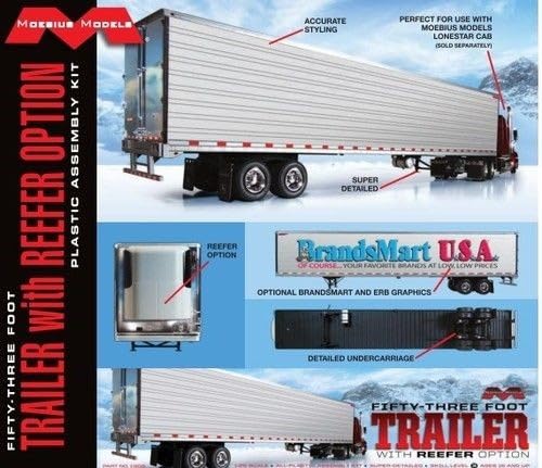 Moebius Models 1302 1/25 53' Trailer Model Kit
