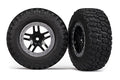 Traxxas 5883 Tires/Wheels, Split-Spoke, Black Satin Chrome Black Wheels: SCT