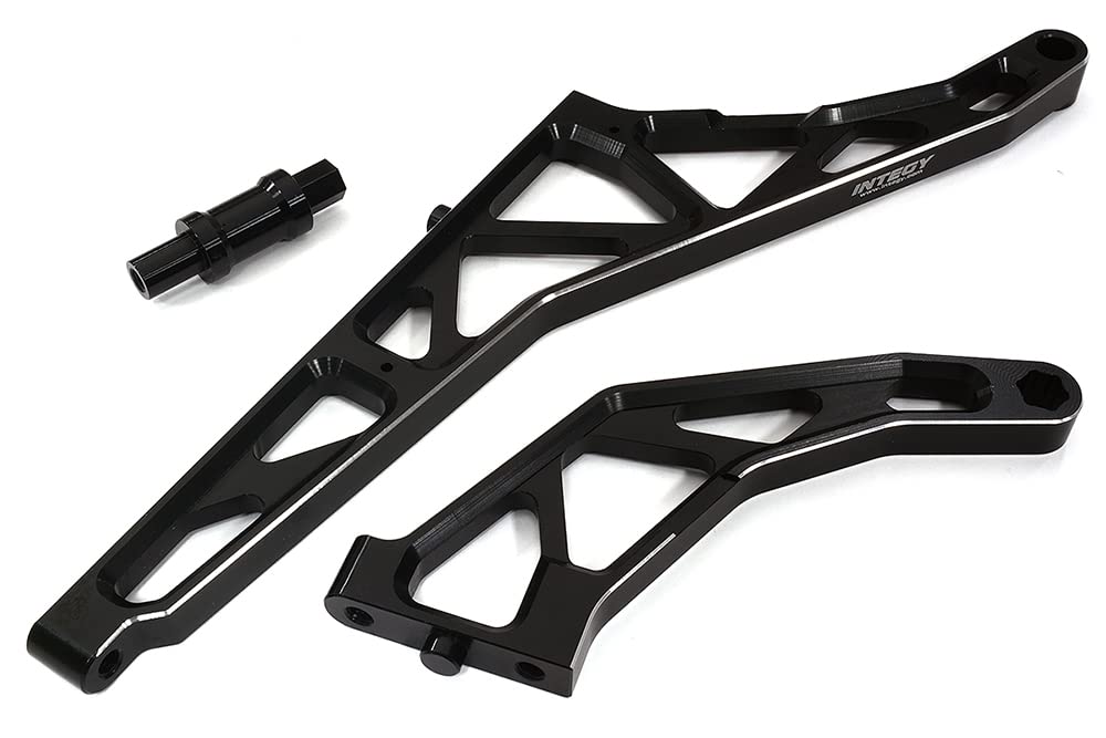 Integy C32401BLACK Billet Machined Rear Chassis Braces (2): DBXL-E 2