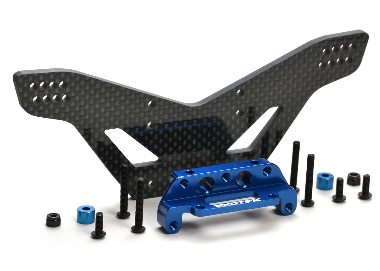 Exotek Racing 1983 Carbon Fiber Lower Ride Height Rear Drag Tower, fits Slash