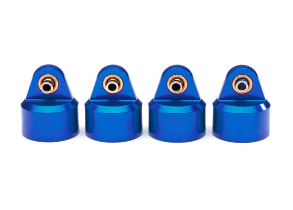 Traxxas 8964x Shock Caps, Aluminum (Blue-Anodized), GT-Maxx Shocks (4)