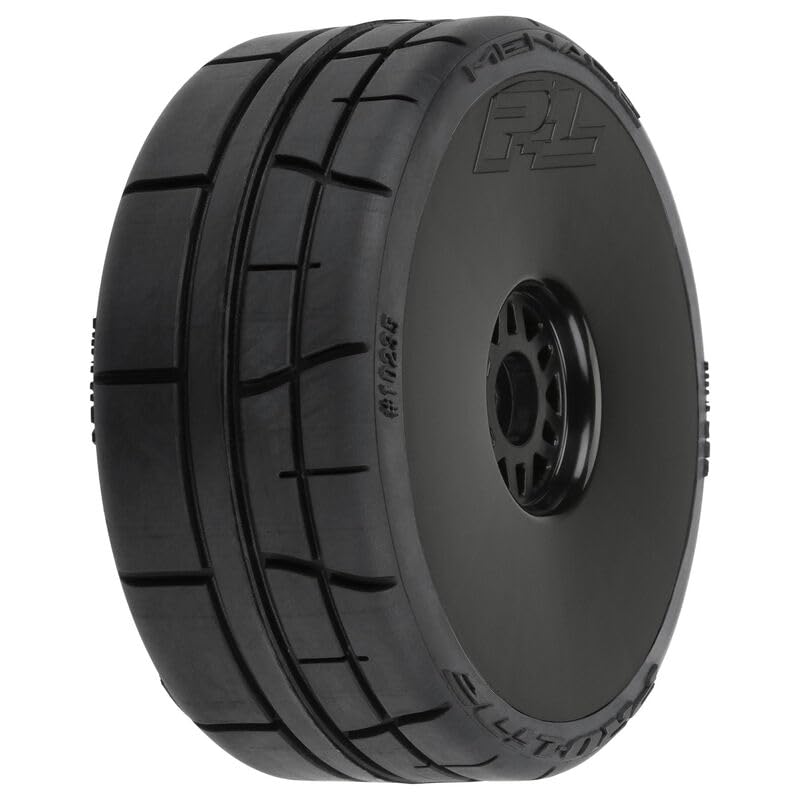 Pro-Line 1023510 Menace HP BELTED Speed Run 1:8 Tires Mounted on Mach 10 Black 17mm Wheels (2) for Front or Rear