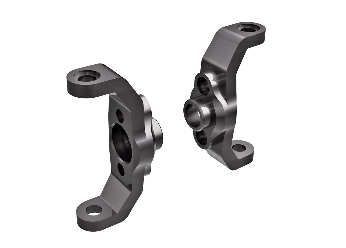Traxxas 9733-GRAY Caster blocks, 6061-T6 Alum (Dark Titanium-Anodized) (Left & Right)