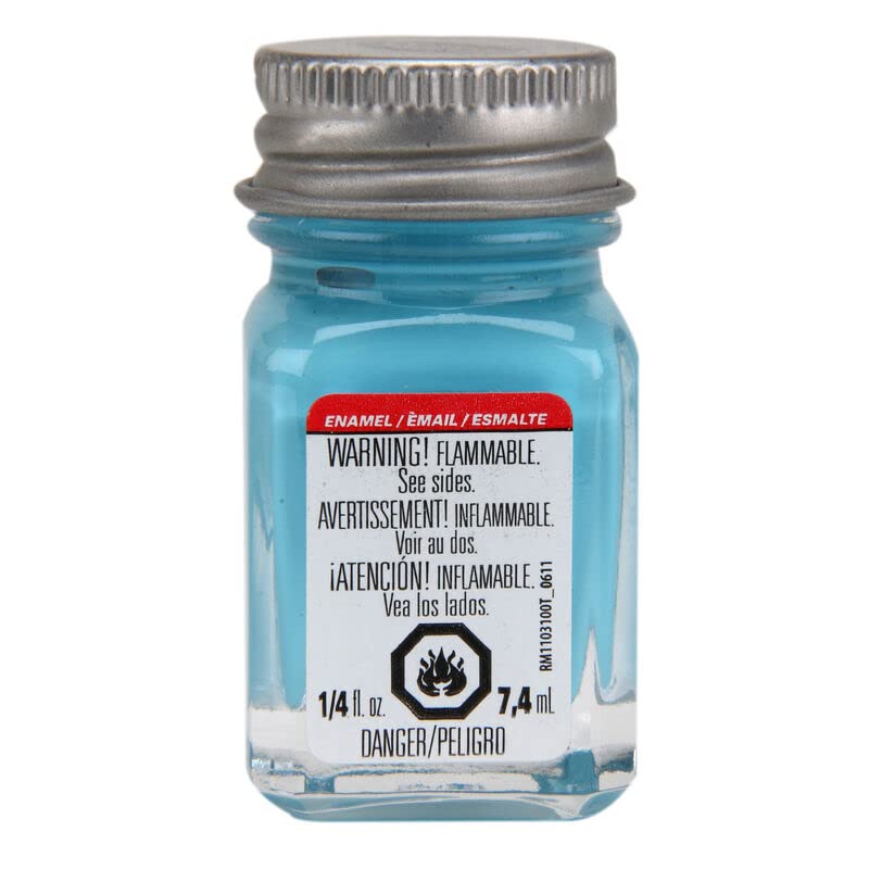 Testors 1107TT Turquoise Gloss Enamel Paint 1/4 oz Model Hobby Paint
