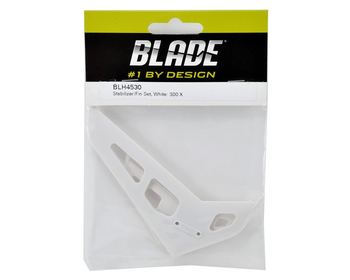 Blade BLH4530 Stabilizer/Fin Set, White: Blade 300 X