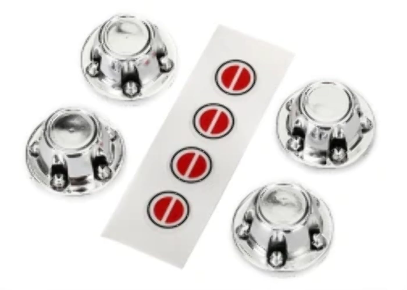 Traxxas 8176 Chrome Center Caps(4) for 8175 Wheels +Decal Sheet: 1/10 TRX-4