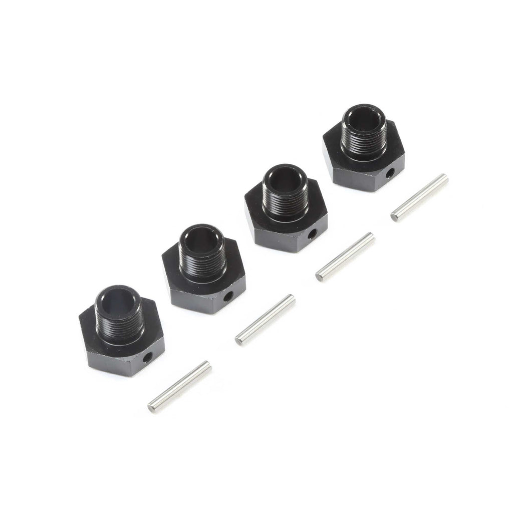 Losi LOS252077 20mm Wheel Hexes and Pins, BLK (4): 1/6 Super Baja Rey