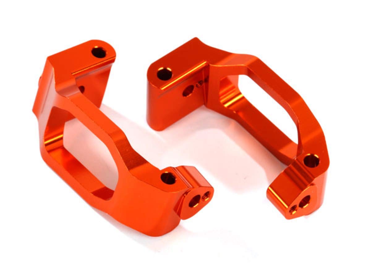 Traxxas 8932A Caster Blocks, 6061-T6 Aluminum (Orange-Anodized), Left & Right