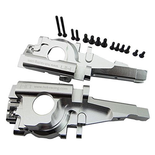 Hot Racing SUM1308 Secure Lock Rear Bulkhead 1/10 Summit Silver