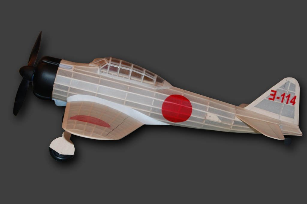 Guillow 404LC Mitsubishi Zero WWII Japanese Fighter Laser Cut 1/16 Kit