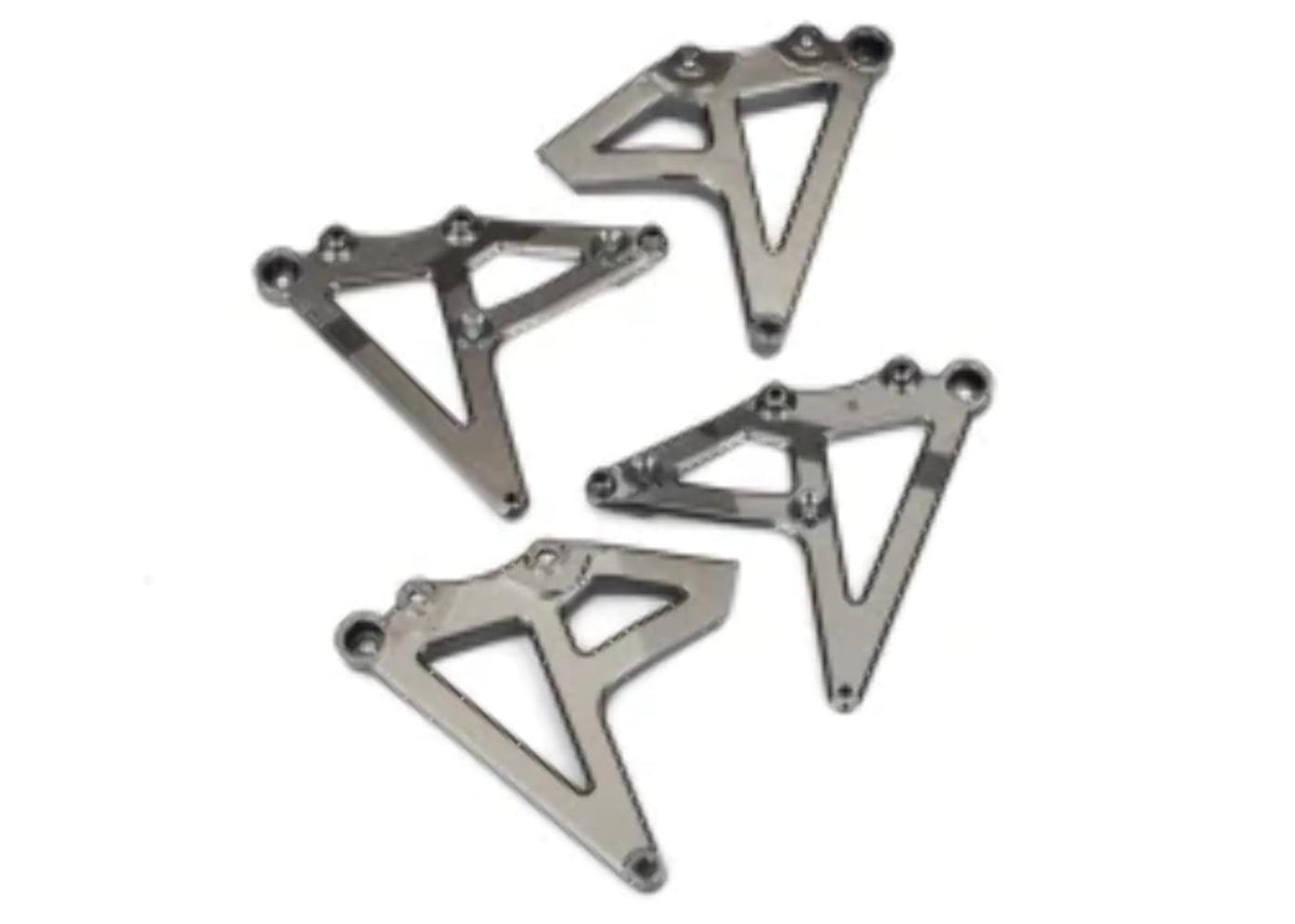 Traxxas 8538X Shock mounts, Rear (Left & Right) (Satin Black Chrome-Plated)