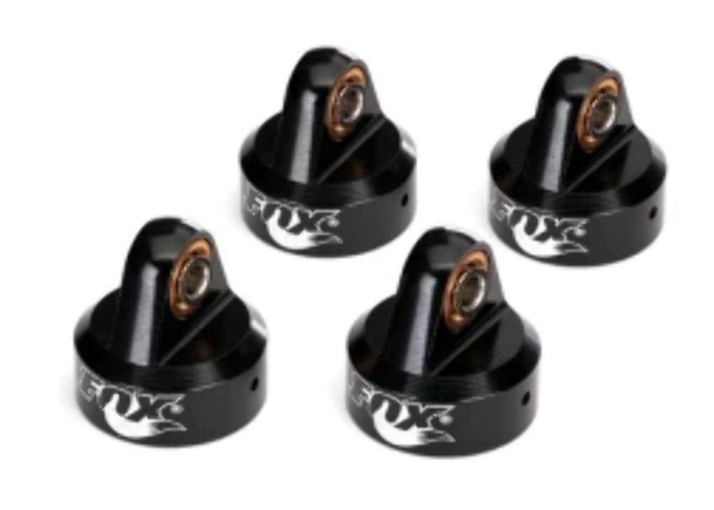 Traxxas 8456 Shock Caps, Aluminum (Black-Anodized), Fox Shocks (4)