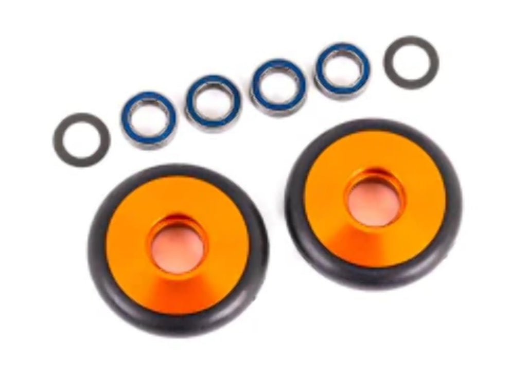 Traxxas 9461A Wheels, Wheelie Bar, 6061-T6 Aluminum (Orange-Anodized) (2)
