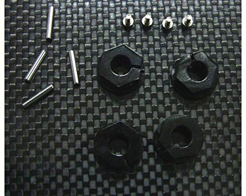 Hot Racing SCF1001 Black Aluminum Clamping 12mm Hex Hubs