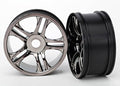 Traxxas 6478 XO-1 Front Split-Spoke Black Chrome Wheels (2)