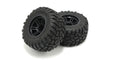 Kyosho FATH501BK Glued Tire & Wheel Set, Black, for RAGE 2.0, 2pcs