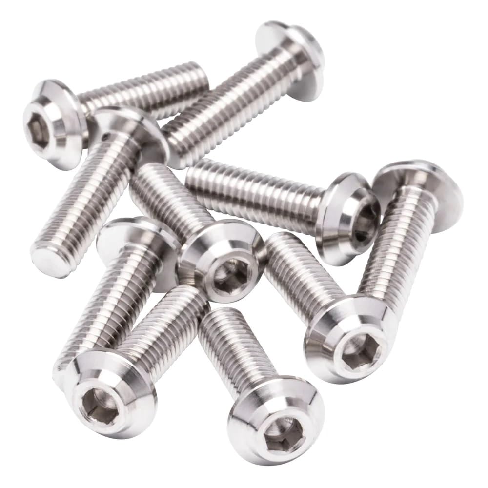 1UP Racing 720010 Pro Duty Titanium LowPro Screws - M3x10 - 10pcs