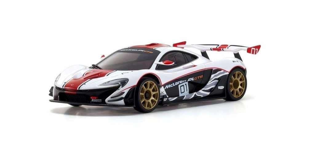 Kyosho 32324WR Mini-Z RWD McLaren P1 GTR RTR, White/Red