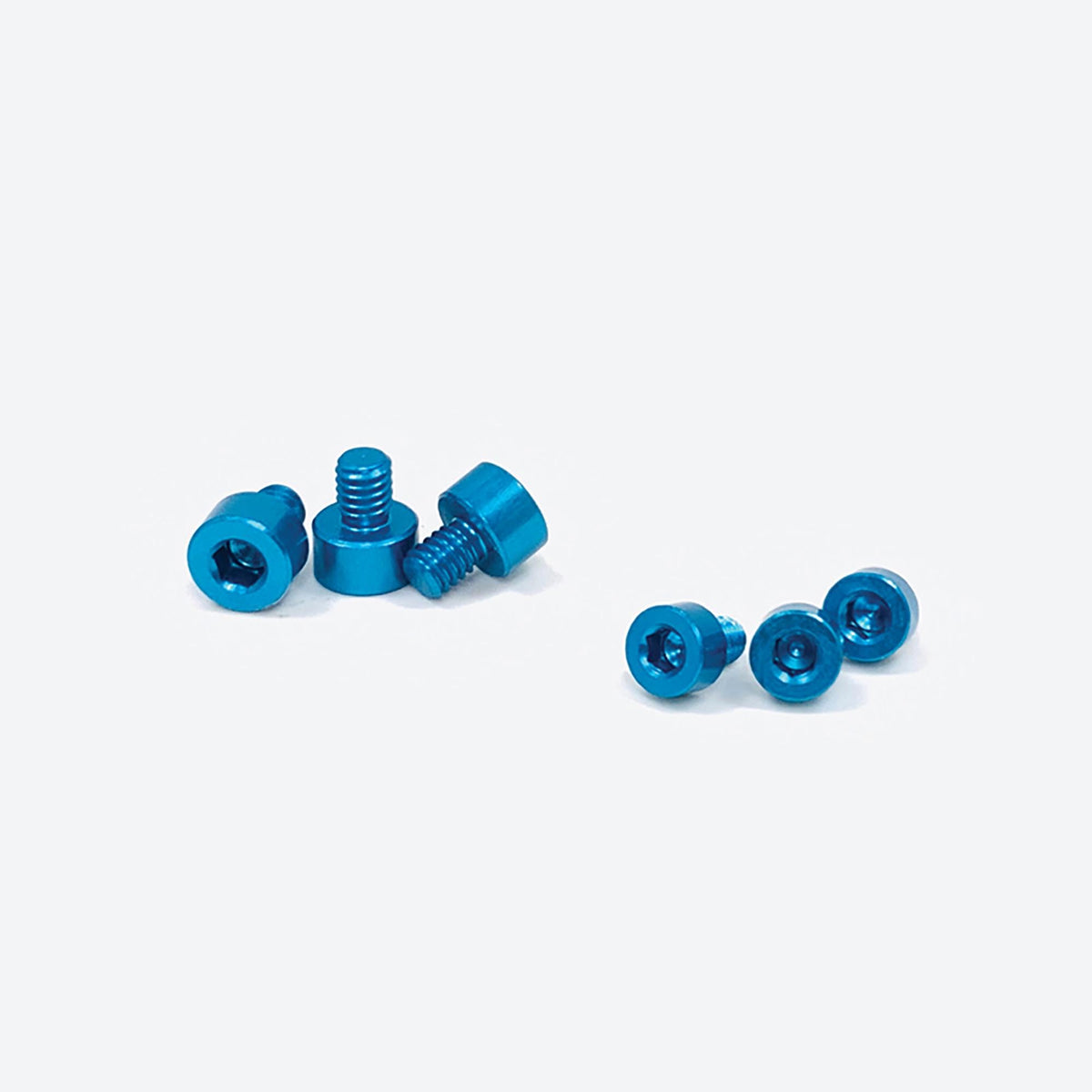 1131B X-Factor Aluminum Screw Kit Blue 3ea 5mm, 6mm (6)