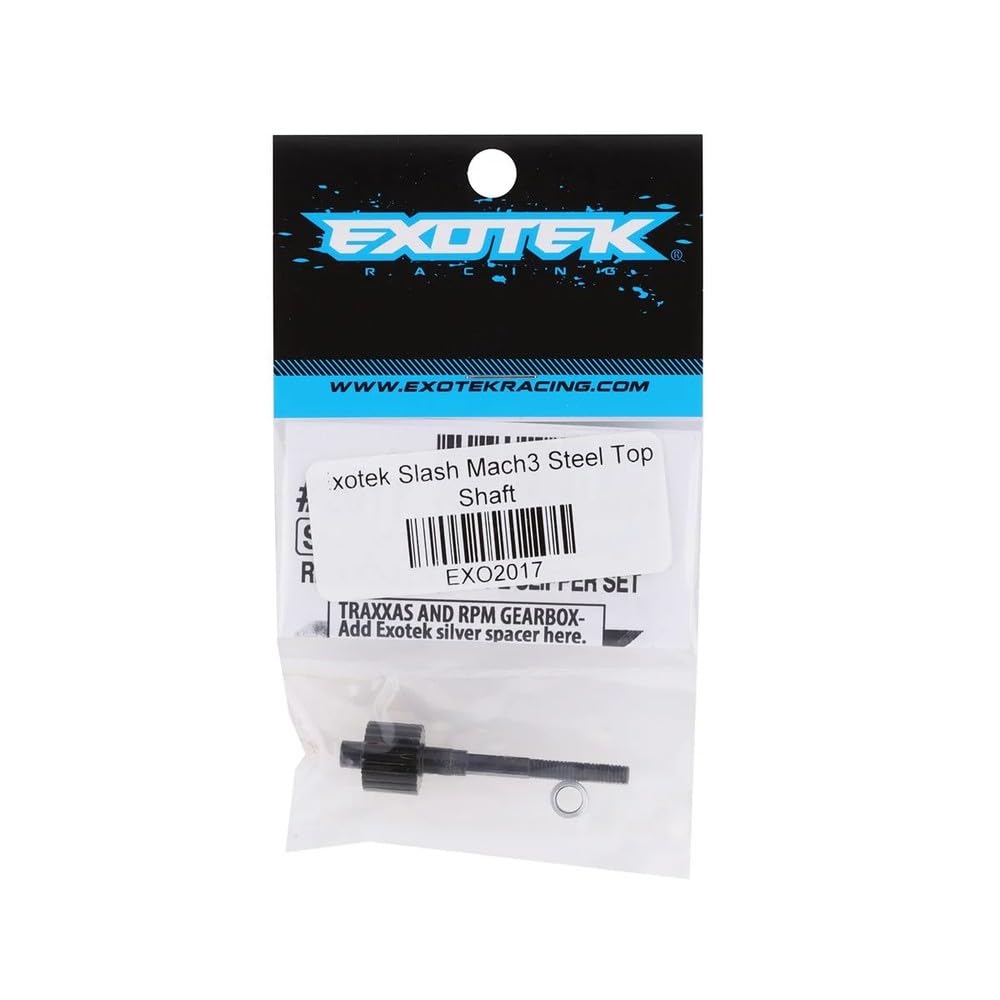 Exotek Racing 2017 Steel Top Shaft, Heavy Duty, Compatible with Slash, for MK2 and DR10 Slippers