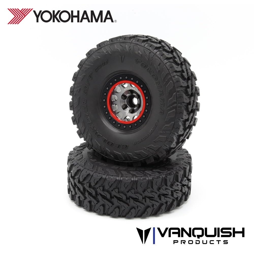 Vanquish Products 10105 Yokohama Geolandar M/T 1.9 Tires (2) Red Compound - 4.75"