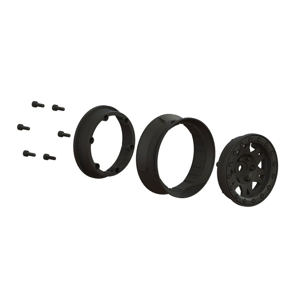 Pro-Line 276913 Impulse 1.9" Black/Silver Wheel Crawlers(2) F/R