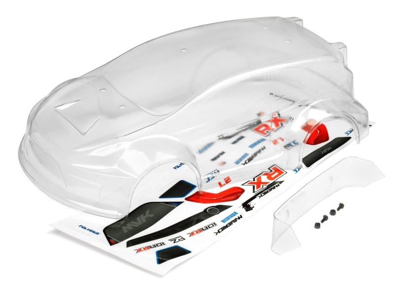 Maverick 28076 CLEAR RALLY BODY WITH DECALS (ION RX)