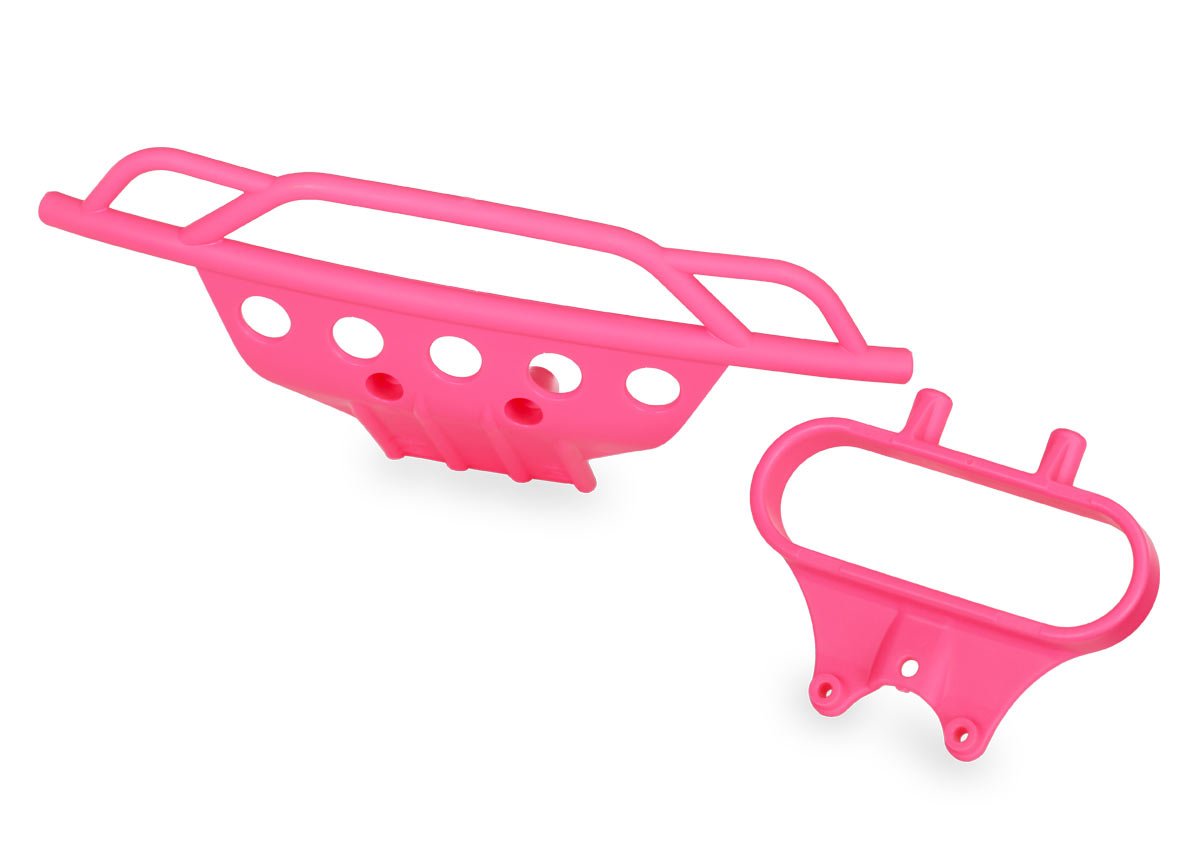 Traxxas 5835P Bumper, front/ bumper mount, front (pink)