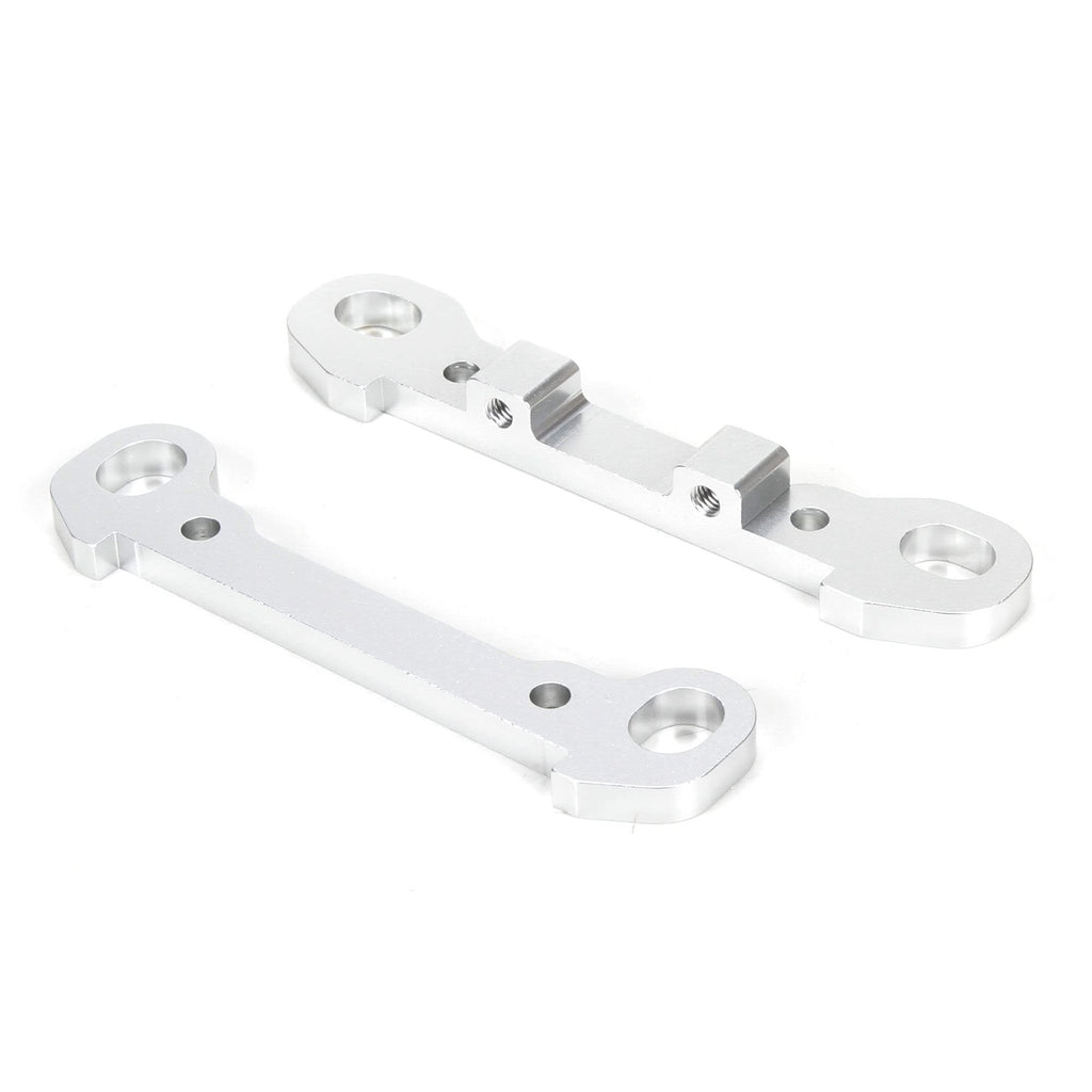 Losi LOS254029 Silver-Aluminum Rear Hinge Pin Braces(2): 1/5 Monster Truck XL
