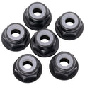 1UP Racing 870003 7075 Aluminum Flanged Locknuts M3, Black, 6pcs