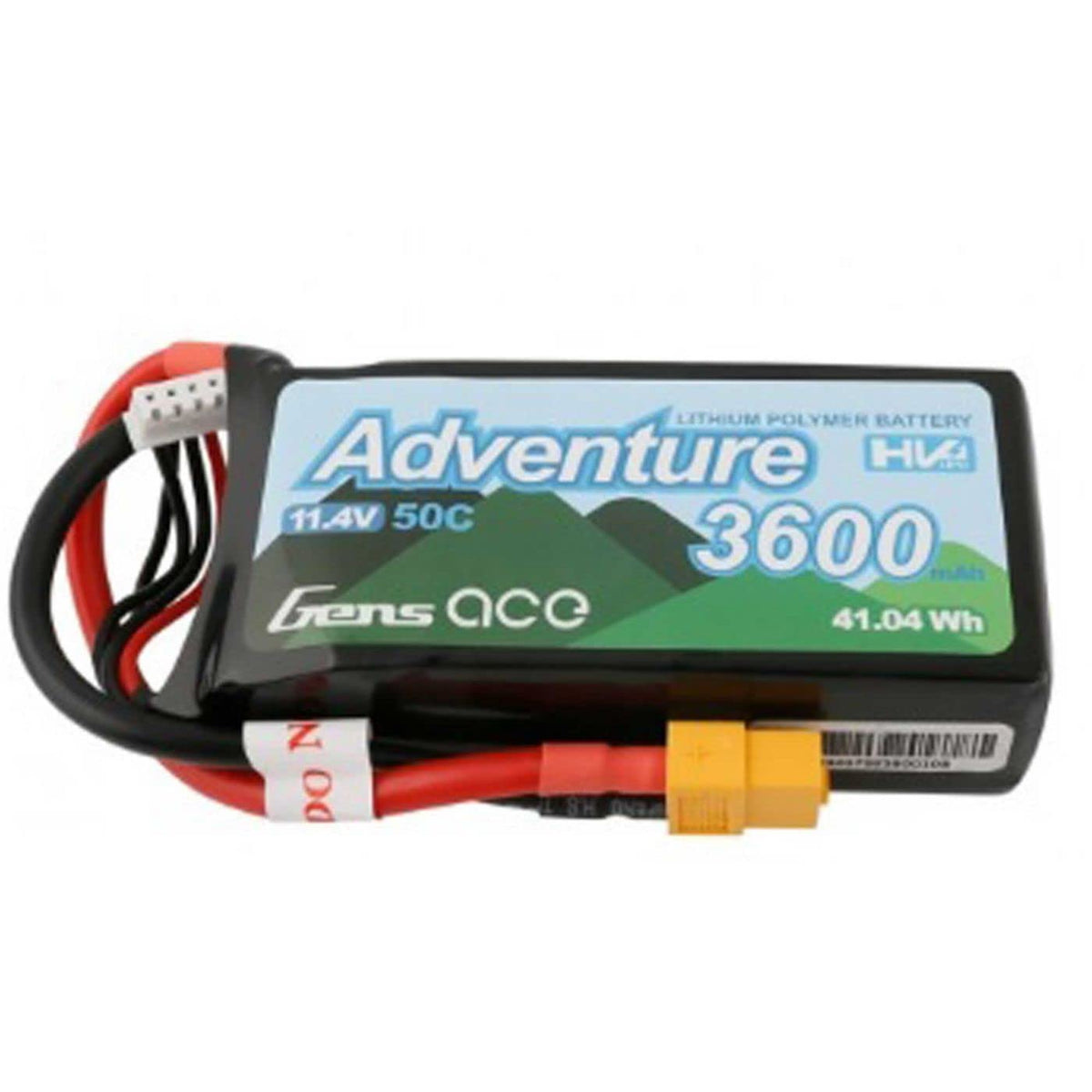 Gens Ace 36003S50X6 11.4V 3600mAh 3S1P 50C Adventure Lipo Battery:XT60