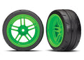 Traxxas 8374G Tires/Wheels (Split-Spoke Green, 1.9' Response Tires) Front