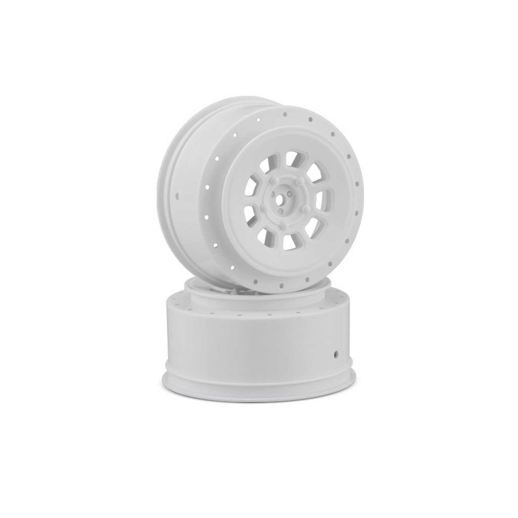 J-Concepts 3420W 9-shot 12mm Hex 3mm Offset Wheel, White 2pc