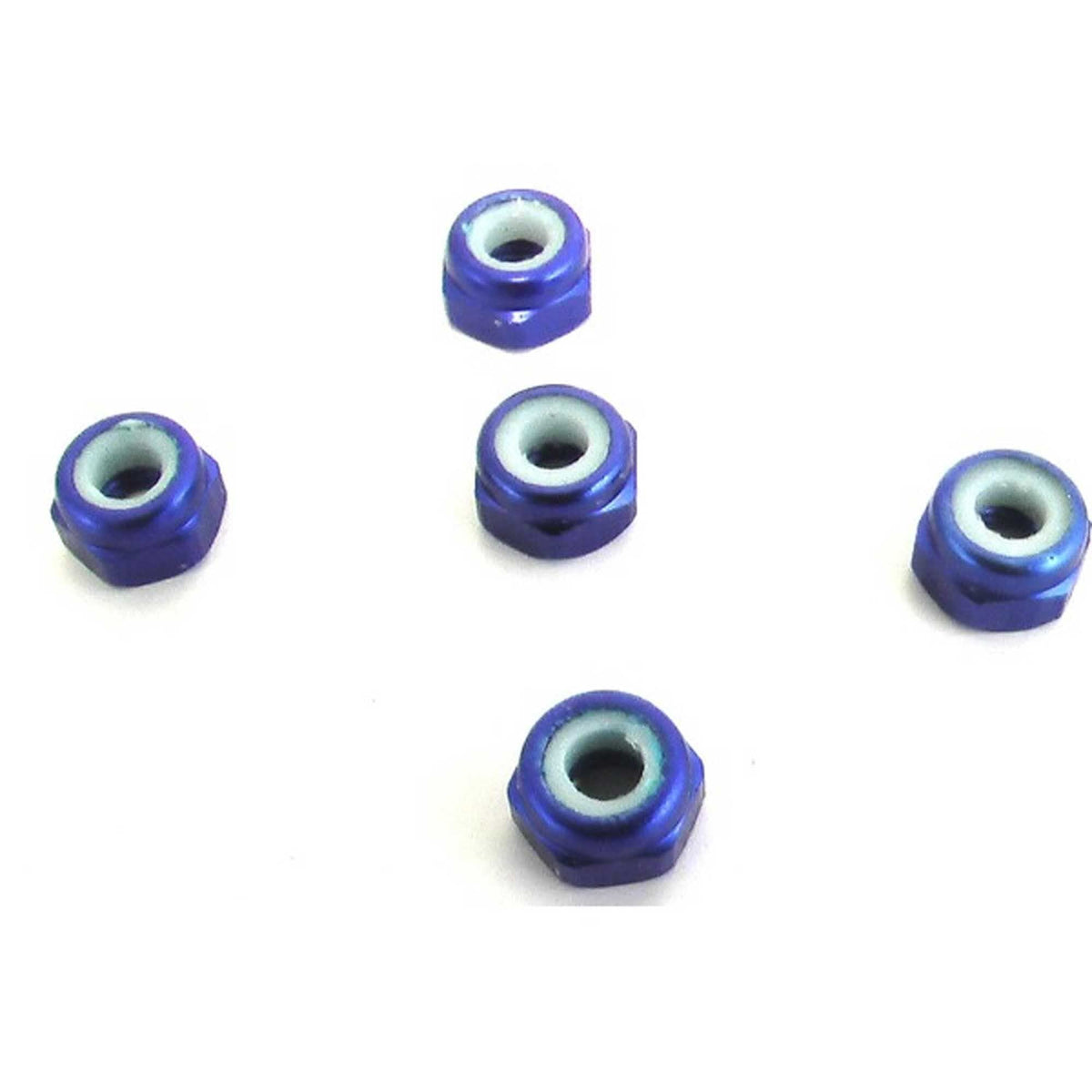 Hot Racing LNM306 3mm Blue Lock Nut (5)