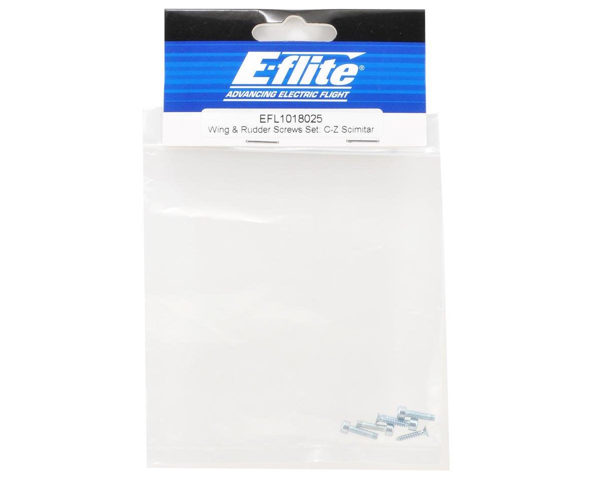 E-Flite EFL1018025 Wing & Rudder Screw Set: Carbon-Z Scimitar