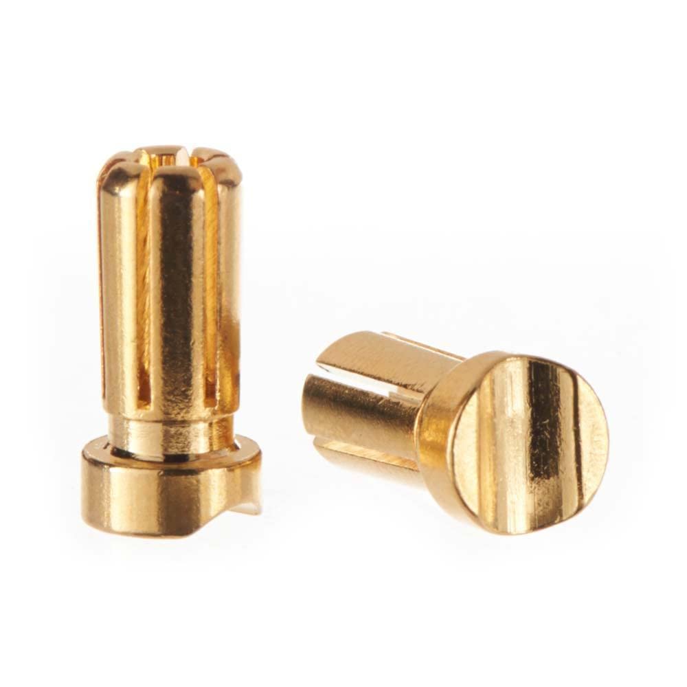 TQ Wire 2509 5mm Male Short Light Bullets (pr.) Gold 13mm
