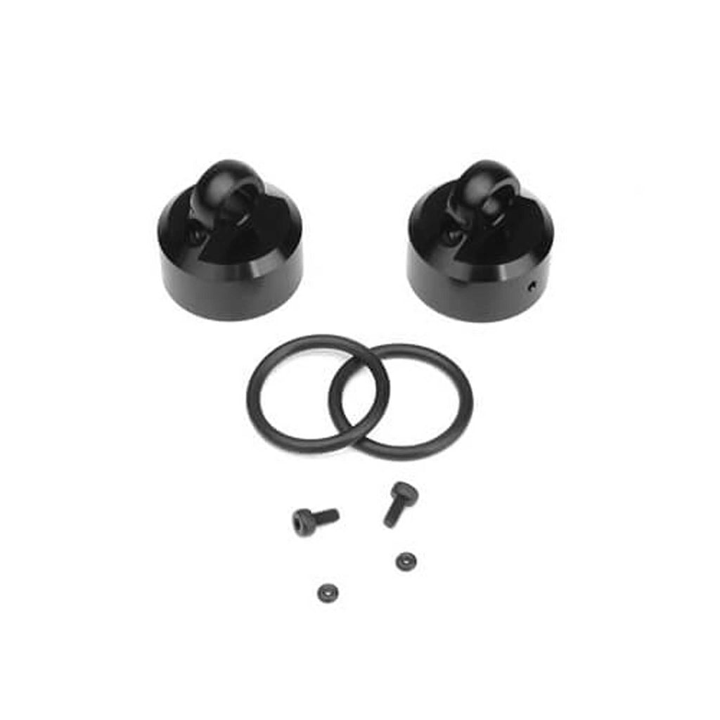 Tekno RC 8702 Shock Caps (7075,emulsion/vented/std,Blk Ano,2pcs)