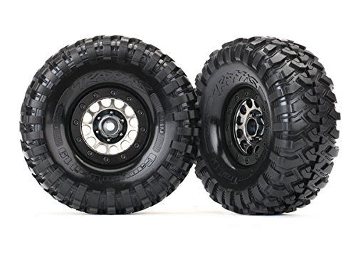 Traxxas 8174 Canyon Trail 1.9 Tires/Method 105 Black-Chrome Wheel: 1/10 TRX-4