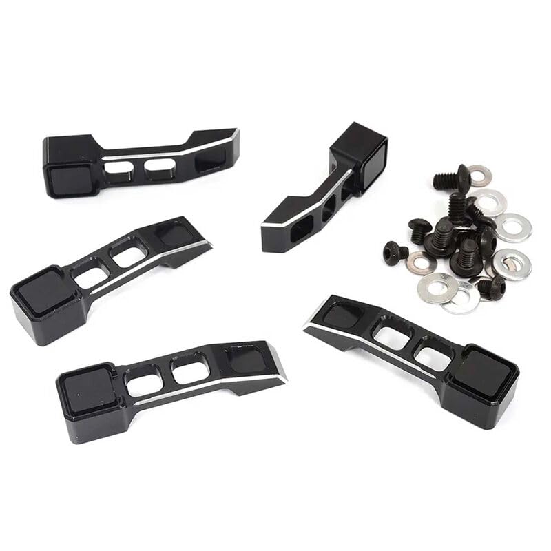 Integy C32413BLACK Billet Machined Handle Set (5): SCX6 Jeep JLU