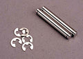 Traxxas 2635 Suspension Pins, 23mm Hard Chrome (2)/ E-Clips (4)