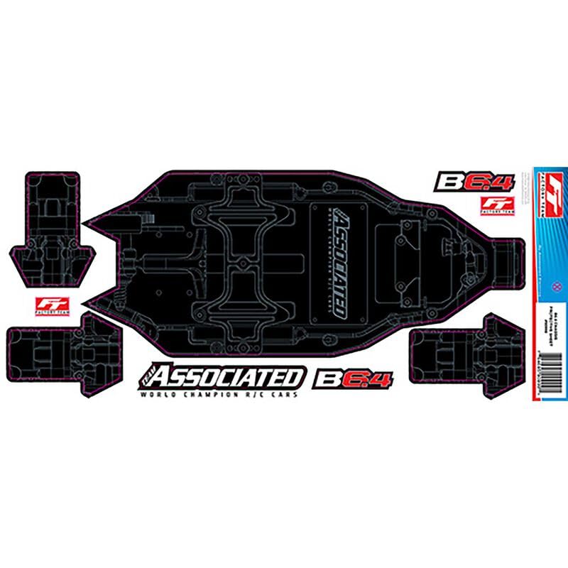 Associated 91999 RC10B6.4 FT Chassis Protective Sheet, +3mm, Printed