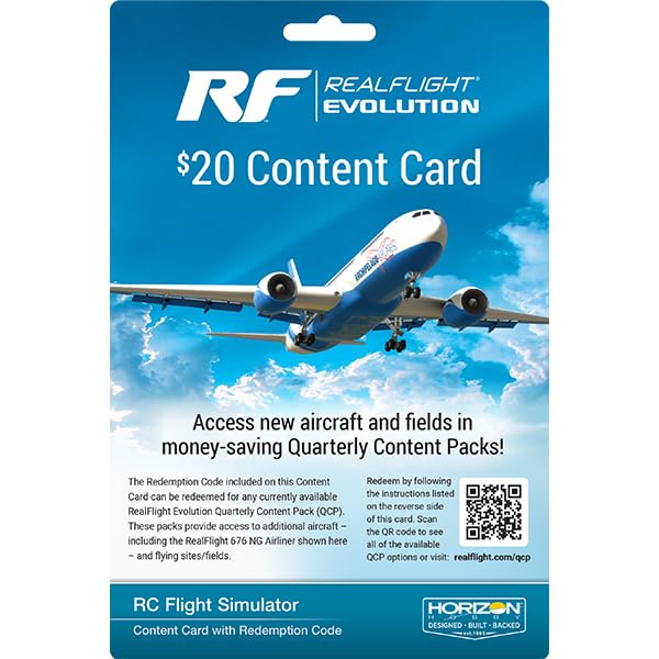 RealFlight Evolution RFL2002 $20 Content Card RC Flight Simulator Add-On