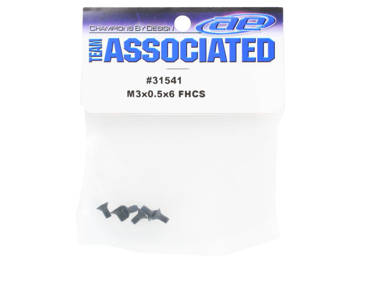 Team Associated 31541 Factory Team Flat Head Cap Screw M3x0.5x6 (6): TC5